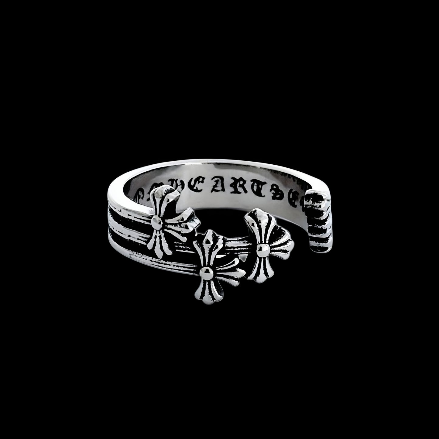 Chrome thrice ring