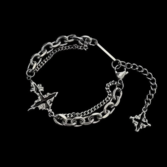 Black Cross Star Bracelet
