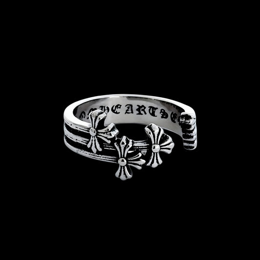 Chrome thrice ring